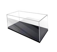 Perfeclan Acrylic Display Case with Base Stackable Collection Display Stand Showcase for 1:18 Vehicle Miniatures Toys Ornaments Dolls