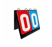 perfeclan Acrylic Scoreboard Manual Flip Score Keeper Tabletop Scoreboard Portable Scoreboard with Smooth Page Turning Waterproof Number Cards Base Suitable for, Red Blue, Acrylic 2-Digit