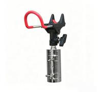 perfeclan Adjustable Fishing Rod Holder With Metal Clamp Hardware And V Shaped Cradles For Secure Positioning On Bank Pier Shoreline Fishing Rod Support Stand