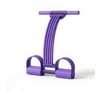 perfeclan Adjustable Foot Band Resistance Training Pedal Exerciser Elastic Tube Fitness Device With Comfortable Grip And Base For Stretch And Tone Suitable for, Purple
