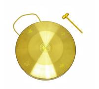 perfeclan Alloy Gong Stand Traditional Percussion Instrument Meditation Gong Desktop Ornament Brass Vibration Suitable for Mindfulness Relaxation Home Decor Ceremony Spa , 30CM Tai Chi Bagua