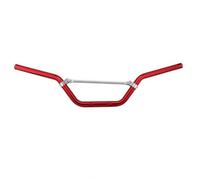 Perfeclan Aluminum Alloy Motorcycle Handlebar With Cross Brace Classic Bent Shape Ergonomic Grip Lightweight Steering Control For Street Bikes Bikes, Red