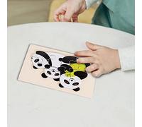 Perfeclan Animal Puzzles Educational Learning Toy Cognition Intelligence Puzzle Develop Fine Motor Skills for Children Kids Toddlers, Panda