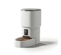 perfeclan Automatic Pet Feeder Cat Feeder Food Dispenser With Routine Feeding Portion Narrow Footprint suitable for busy, No APP Plastic Bowl, 4L Basic Version [Machine Settings + Timed Feeding]