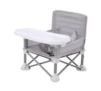 Perfeclan Baby Seat Booster Feeding Chair Children Eating Dining Chair Food Tray Folding Booster, Gray