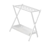 Perfeclan Badminton Racket Storage Rack,Tennis Racquets Holder Multifunction Display Stand Ball Organizer for Workout Tennis Racket, White