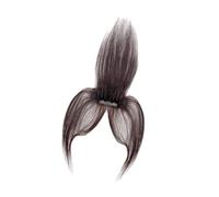 perfeclan Bangs Clip Hair Extension Fashion Elegant Breathable Hairline Air Bangs Hairpiece for Cosplay Shopping Daily Use Dating Work, Style B
