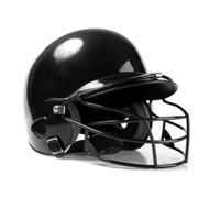 perfeclan Baseball Helmet With Face Guard Batting Helmet Headgear Cage Ventilated Padding Adjustable Strap Polyester Fiber suitable for training games school, Black