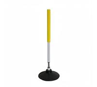 perfeclan Basketball Training Pole Dribble Pole Obstacle Post Practice Accessory With Spring Back Motion And Heavy Weighted Base Suitable Court Playground Training Fitness Classes, Yellow, 100CM