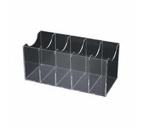 Perfeclan Belt Organizer Belt Holder Belt Storage Display Rack Clear Acrylic Compartment System For Separated Belts And Quick Morning Grab Suitable for closet, 5-Slot Belt Storage Box