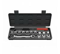 perfeclan Belt Tensioner Wrench Set Timing Tool Idler Pulley Wrench Socket Adapter Kit With Adapter Selection CR- For Maintenance Tasks Suitable for garage repair workshop service roadside assistance
