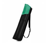 Perfeclan Billiard Nine Slot Pool Cue Bag Holder Carrier with Multiple Zippered Pockets for Chalk Tips and Gloves Suitable for Club Nights Travel Between Tables Tournament prep, Green