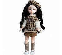 Perfeclan Bjd Doll Collector With Expressive 3D Eyes And Multi Layer Outfit For Pretend Play Suitable for, Milk Tea