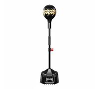 perfeclan Boxing Training Equipment Speed Bag Set Standing Punching Ball Reaction With Adjustable Height Leather And Carbon Steel For Timing And Accuracy, Black