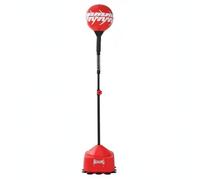 perfeclan Boxing Training Equipment Speed Bag Set Standing Punching Ball Reaction With Adjustable Height Leather And Carbon Steel For Timing And Accuracy, Red