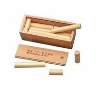 Perfeclan Brain Teaser Puzzle Wooden Puzzle Mind Game Cylinder Box 3D Toy Beech Wood Crafted Smooth Touch Portable Storage suitable for adults teens office waiting rooms
