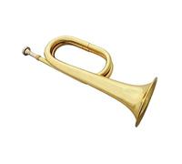 perfeclan Bugle Trumpet with Mouthpiece Portable Music Instrument Professional Blowing Bugle Brass Musical Instrument for Orchestra