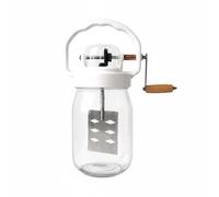 perfeclan Butter Mixer Manual Butter Churner Hand Crank Butter Maker Glass Jar Culinary Tool with Easy Disassembly Simple Cleaning After Use Suitable for Cooking Practice Classroom Home Kitchens