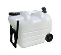 Perfeclan Camping Water Container Water Tank with Faucet Wheels Large Capacity Drink Dispenser Bucket for Fishing Emergency BBQ RV Car, White