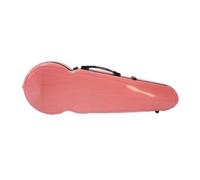 Perfeclan Carbon Fiber Violin Case Hard Case Instrument Case Bow Storage Compartment Tight Closure Comfortable Handle Suitable for Music School Practice, Peach Pink Brushed