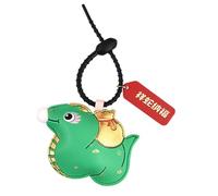 perfeclan Cartoon Snake Keychain Creative Ornament for Handbag Tote Bag Wallet Decoration, Green