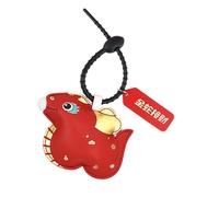 perfeclan Cartoon Snake Keychain Creative Ornament for Handbag Tote Bag Wallet Decoration, Red