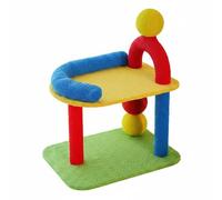 perfeclan Cat Climbing Frame Cat Perch Cat Furniture With Lounging Surface Scratching Areas Cozy Top Perch Eye Catching Design suitable for indoor cats multi cat decoration