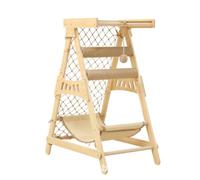perfeclan Cat Climbing Frame Cat Scratcher Cat Gym with Angled Wooden Legs Sisal Perch and Hanging Toy suitable for indoor cats living rooms studio