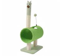 Perfeclan Cat Climbing Frame Cat Tunnel With Sisal Scratch Posts Lounger Hanging Tassel Toy compact indoor design suitable for anxious pets entertainment daily use small, Green Ox Cat Tree