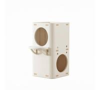 perfeclan Cat Climbing Saving Cat House With Front Perch And Side Openings In Sturdy HDPE Suitable for indoor cats minimalist decor