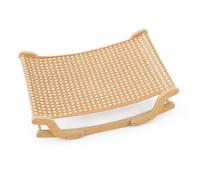 Perfeclan Cat Hammock Bed Cat Rocking Bed Cat Lounger With Solid And Rattan Sleeping Area Low Profile Curved Cradle For Comfort suitable for home settings, style to 2