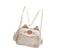 perfeclan Cat Ita Bag DIY Women Shoulder Bag for Shopping Girls Party Anime Display Gifts, Khaki