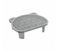 perfeclan Cat Litter Control Pad Step Anti Tracking Board With Adjustable Raised Legs And Storage Base Polypropylene Material suitable for apartments small pet owners, Grey, 15CM
