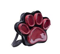 perfeclan Cat Paw Ita Bag Cute Backpack Y2K Fashionable Cute Large Capacity Portable with Clear Pocket Ita Display Backpack for Girls