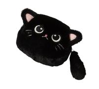 perfeclan Cat Purse Zipper Pouch Animal Wallet Portable Travel Organizer Cartoon Small Change Purse for Children Boys Girls, Black