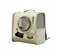 perfeclan Cat Shoulder Carrier Backpack Pet Carrier Travel Case With Breathable Mesh Viewing Bubble Side Entry Lightweight EVA Body Suitable for walks weekend, Beige, Large