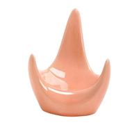 perfeclan Ceramic Ocarina Stand Base Flute Accessories Elegant Tripod Display Stand Musical Instrument Holder for Tabletop Classroom, Pink