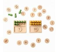 Perfeclan Children Arithmetic Board Wooden Math Board Counting Board Learning Board With Pegs For Hands On Number Matching Cognitive Development Fine Suitable
