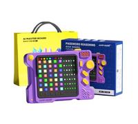 perfeclan Children Game Handheld Puzzle Console al Thinking With Colorful Buttons Display And Easy Grip Suitable for home practice classroom practice travel activities , Purple , Gift Bag Included