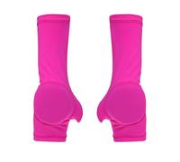 Perfeclan Children Ice Skating Pads Hand Protector Sleeves Wrist Guard Palm Cushion Sports Gear Pull On Convenience Long Sleeve Cuff Extended Side Coverage, Rose Red, XS