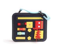 Perfeclan Children Learning Board Busy Board Activity Board Toy With Zippers Buttons Buckles And Shoelaces For Practical Life Skills suitable for travel car, Crossbody A