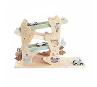 perfeclan Children Learning Glider Wooden Track And Car Ramp Toy With Inertia Rolling And Multi Layer Slides And Effect Practice Suitable for daycare room home play area