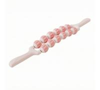 perfeclan Children Massage Roller Body Roller Back Massager Neck Massager with Ergonomic Curve Soft TPE Spiky Beads Deep Tissue Pressure 360 Degree Rolling, Pink, 2-Row
