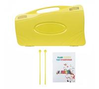 perfeclan Children Xylophone 25 Note Rhythm Instrument Kit With Aluminum Carry Case Two Mallets Songbook Suitable for early learning classroom use home rehearsal trips, Yellow