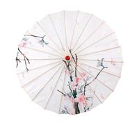 perfeclan Chinese Oiled Paper Umbrella Flower Print Decorative for Women Holiday Wedding, Style B