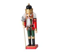 perfeclan Christmas Nutcracker Figurine Christmas Decoration 25 cm Standing Classic Ornament Crafts for Shelves Fireplace Centerpiece, Style A