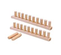 Perfeclan Chunky Blanket Loom,Wooden Loom Frame,Portable Weaving Hand Knit Board for Scarf Hand Crochet Project Knitting, 2Pcs