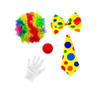 Perfeclan Clown Costume Set Dressing up Pretend Play Novelty Cosplay Outfit for Party Supplies Festival Events Gathering, Style A