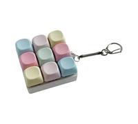 perfeclan Colorful Mini 9 Key Keyboard Fidget Toy Keychain Clicking Toy Portable Sturdy for Adult and Kids 2.3x2.3x1.2inch Accessories