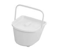 perfeclan Commode Chair Bucket Toilet Seat Chair Pail with Lid & Handle Potty Squat Toilet Stool Bucket for Elderly Home Camping, White